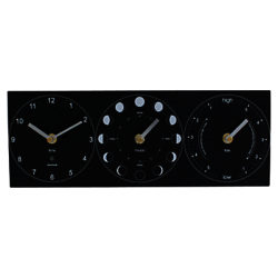 ashortwalk Eco Moon, Tide and Time Clock, H35 x W15cm